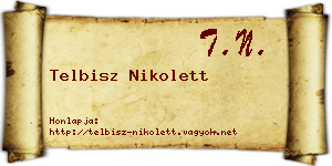 Telbisz Nikolett névjegykártya